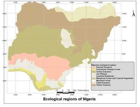 Map Of Nigeria Indicating Different Ecological Zones Download