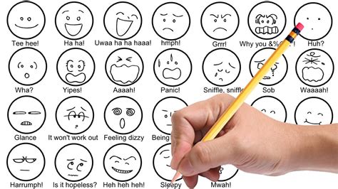 How To Draw Mangacartoon Facial Expressions Youtube