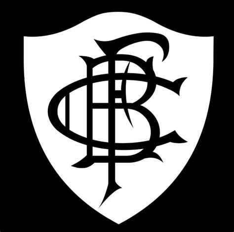 A Black And White Shield With The Letter B On It