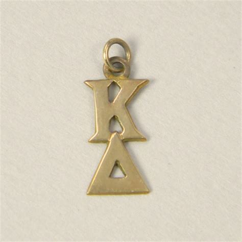 Vintage Kappa Delta Sorority Greek Letter Lavalier In 10k Gold From