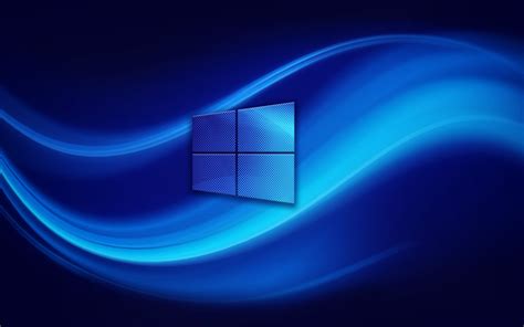 Download Wallpapers 4k Windows 10 Logo Abstract Waves Blue
