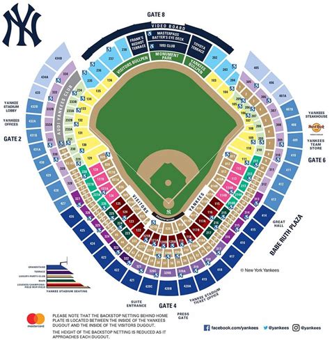 New York Yankees Seating Map New York Yankees Stadium Seating Map