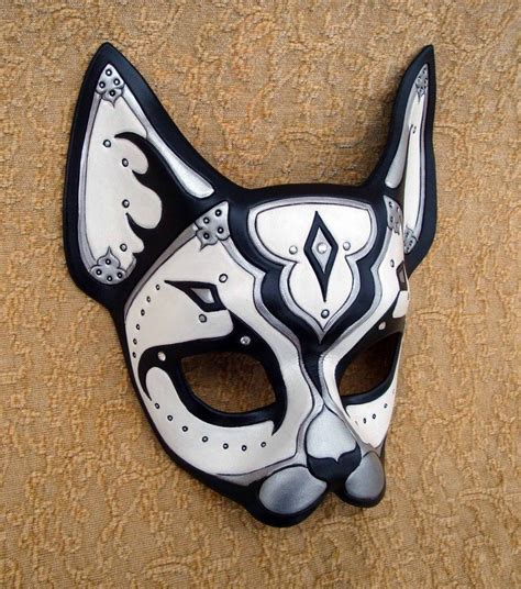 Japanese cat names are popular around the globe! Black and White Persian Cat Mask by *merimask on ...