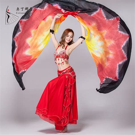 buy 100 silk stage performance props 1 pair half circle silk veil dance right