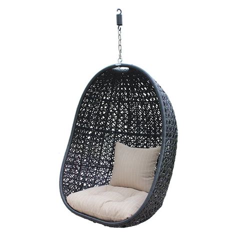 Harmonia Living Nimbus Resin Wicker Hanging Basket Chair With Optional