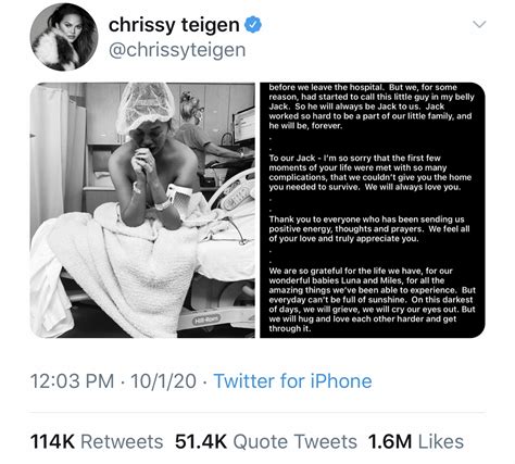 Chrissy Teigens Miscarriage Post Just A Clump Of Cells