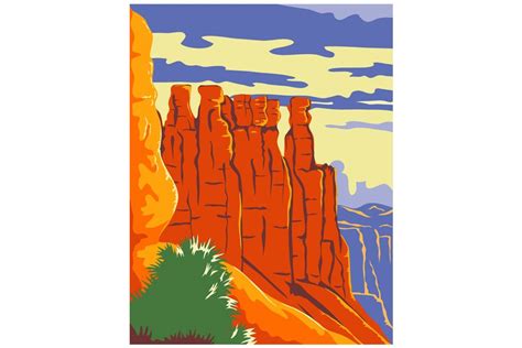 Bryce Canyon National Park Wpa Illustrations ~ Creative Market