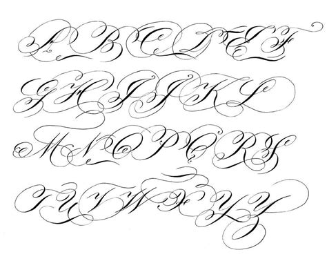 Flourish Copperplate Calligraphy Alphabet Browse Below To View Some
