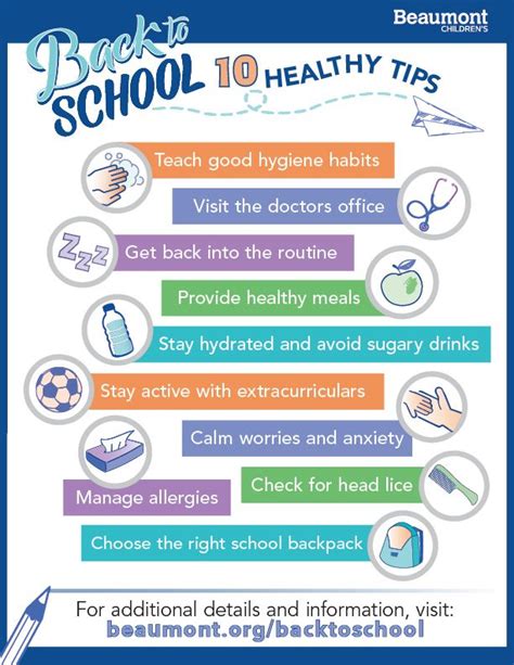 10 Back To School Healthy Tips School Health Health Tips Back To
