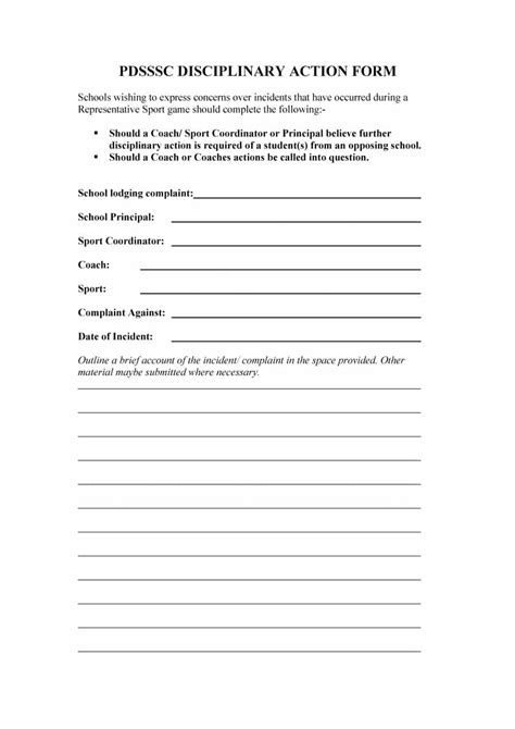 effective employee write  forms disciplinary