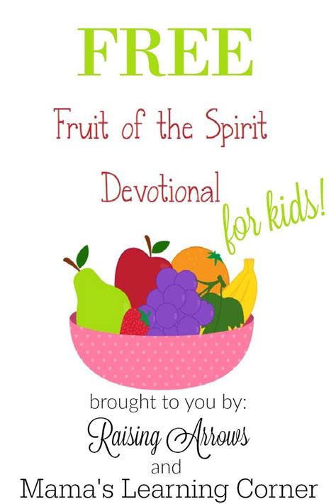 Fruit Of The Spirit Devotional And Printables For Young Children Artofit