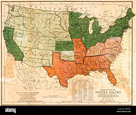 America Map 1861 High Resolution Stock Photography And Images Alamy