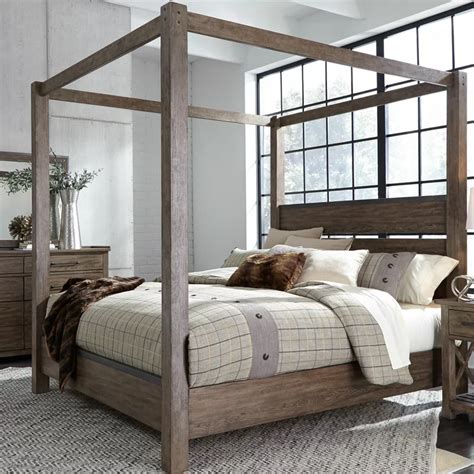 Back to article → metal canopy bed frame design. Bartow Canopy Bed in 2020 | Queen canopy bed, Wood canopy ...