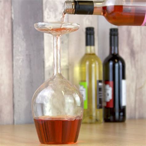 this upside down wine glass is perfect for the quirky wine drinker