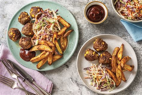 Regardless it was used widely bully beef had been issued by the british army since the boer war, and rissoles are very popular in. American Beef Rissoles & Potato Fries Recipe | HelloFresh