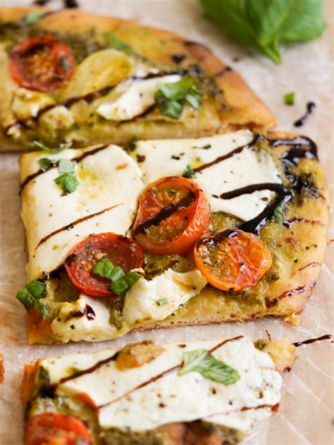 Pesto Flatbread Pizza Recipe Wellness By Kay