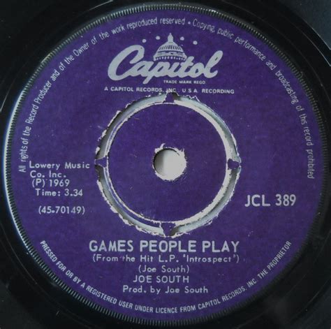 Joe South Games People Play 1969 Vinyl Discogs