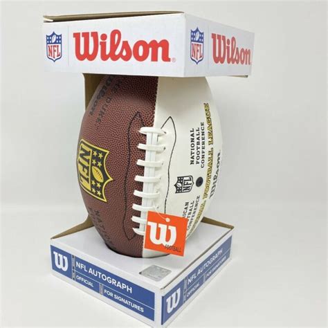Wilson Official Nfl Autograph Football White Panel The Duke For Display