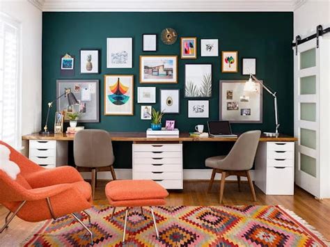 10 Creative Accent Wall Ideas For Your Home Office With Photos