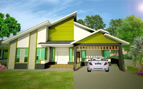 Maybe you would like to learn more about one of these? Reka Bentuk Rumah Banglo Moden | One storey house, House ...