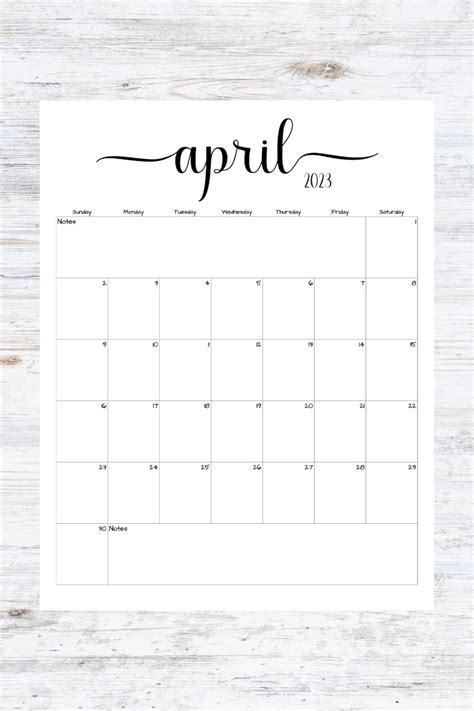 Fillableeditable April 2023 Calendar April 2023 Calendar Etsy
