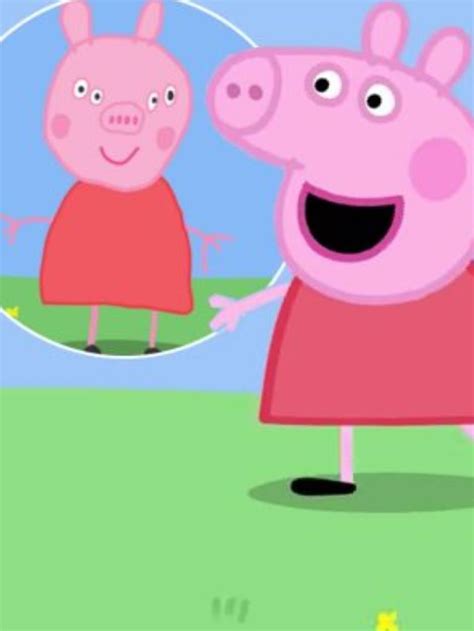 Funny Faces Of Peppa Pig Cartoon Wallpaper