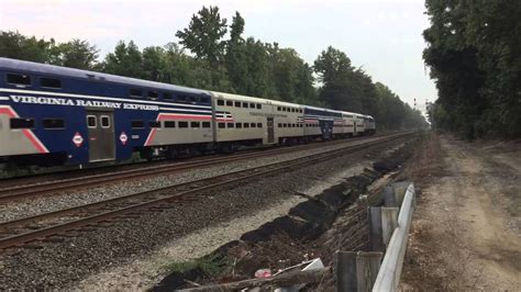 Vre 57 Southbound Past Lorton Station 9215 Youtube