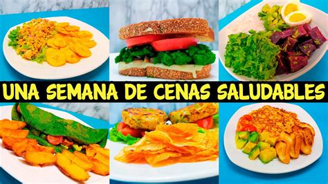 Una Semana De Cenas Saludables Para Bajar De Peso 🤯 Recetas Fitness