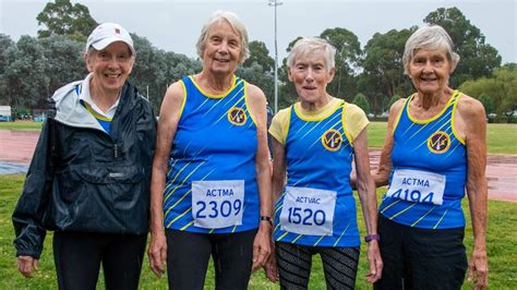 Womens Over 80s Running Relay Team Set World Record At Act Masters
