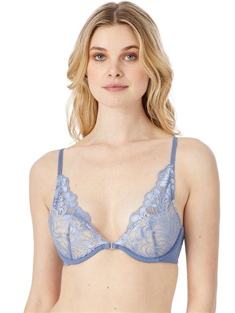 Adored By Adore Me Womens Layla Plunge Push Up Underwire Lace Bra With