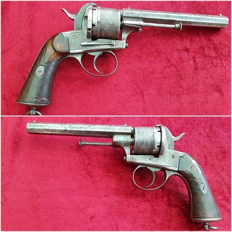 A Good Belgian 13mm Pinfire 6 Shot Revolver By A Francotte Circa 1865