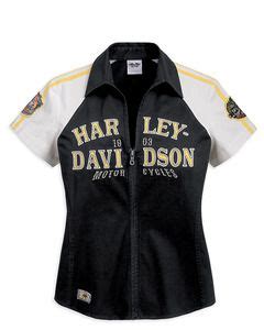 Harley Davidson Women S Zip Front Woven Shirt Yellow Colorblocked