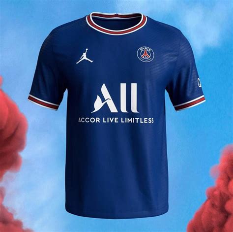 Navy, navy blue and red. Nike dévoile le maillot domicile PSG 2021-2022 | Footsilo