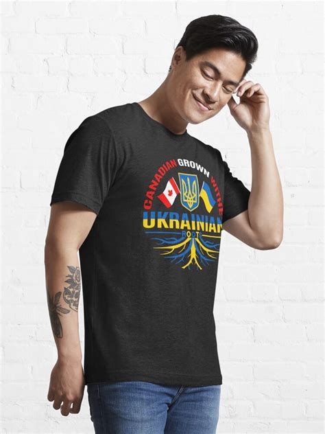 Canadian Grown With Ukrainian Roots Flag Canada Flag Ukraine T Shirt By Adilko01 Redbubble