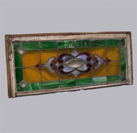 Bargain John S Antiques Antique Leaded Stained Glass Window Over The Bay Bargain John S