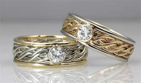Braided Unique Wedding Rings Handmade By Artist Todd Alan Celtic