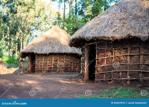 Traditional Tribal Hut Of Kenyan People Stock Image Image Of Poor