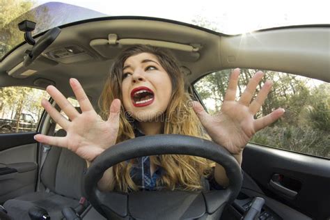 Car Crash Facial Expression Stock Image Image Of Emotional Traffic 62556379