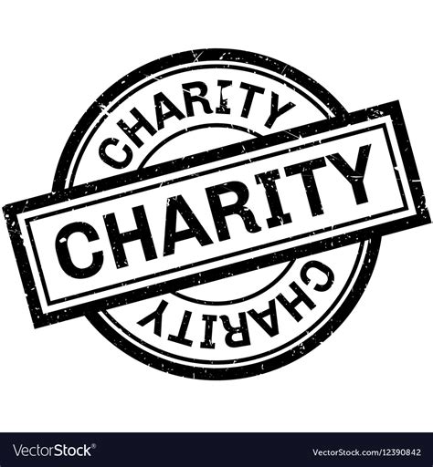 Charity Rubber Stamp Royalty Free Vector Image