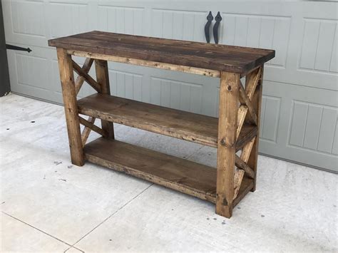 X Console Table Diy Console Table Rustic Furniture Diy Rustic