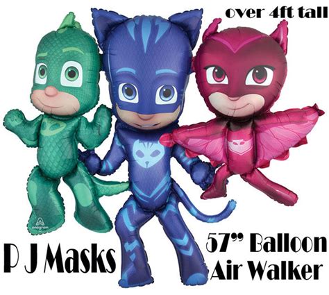 57 Pj Masks Air Walker Foil Balloon Party Decoration P Etsy