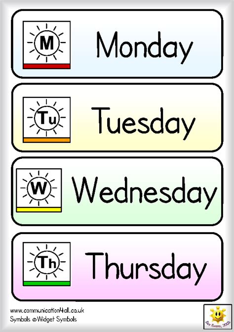Days Of The Week Flashcards Free Printable Flashcards Posters Shapes
