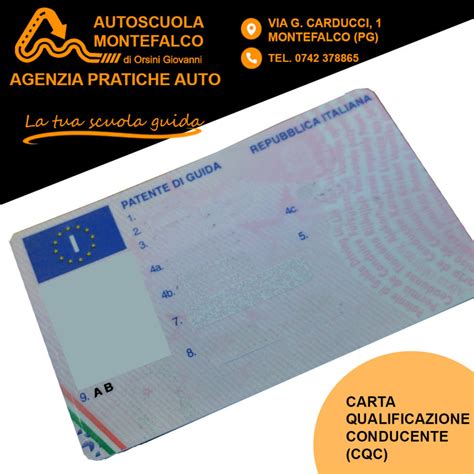 Carta Di Qualificazione Del Conducente Da Autoscuola Montefalco Autoscuola Montefalco