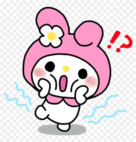 My Melody Sticker Free Transparent Png Clipart Images Download