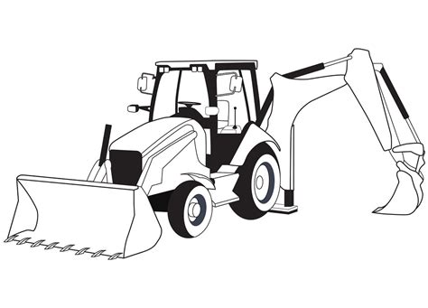 Loader Tractor Coloring Page