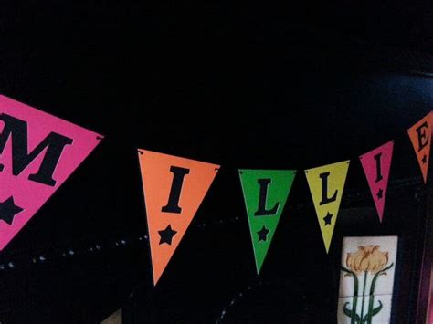Neon Paper Bunting Paper Bunting Name Ts Neon Party
