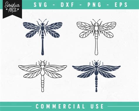 Dragonfly Svg Dragonfly Silhouette Hand Drawn Dragonflies Etsy
