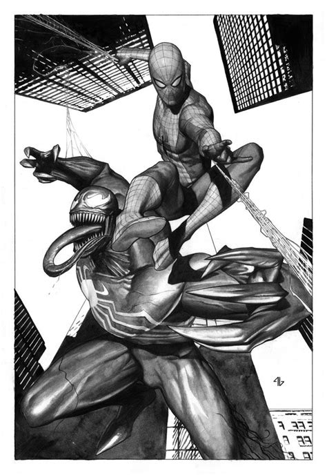 Spider Man And Venom By Adi Granov Marvel Comics Art Comic Book