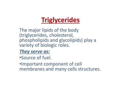 Ppt Triglycerides Powerpoint Presentation Free Download Id4505039