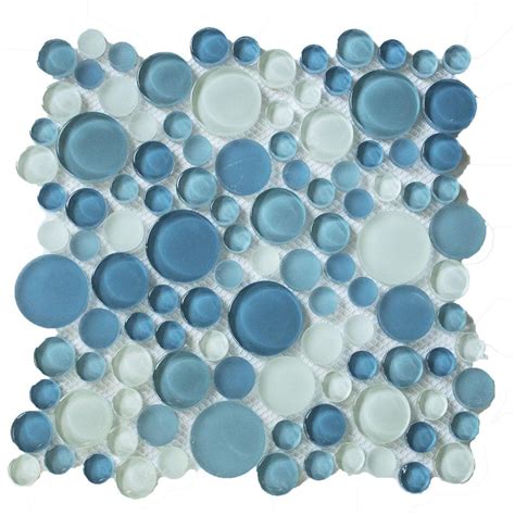 glass mosaic tile bubble collection gm 4104 ocean mixed rounds glass mosaic tiles